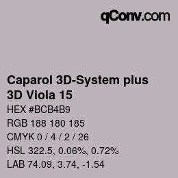 Código de color: Caparol 3D-System plus - 3D Viola 15 | qconv.com