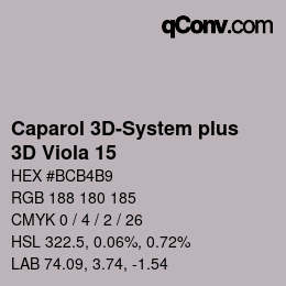 カラーコード: Caparol 3D-System plus - 3D Viola 15 | qconv.com