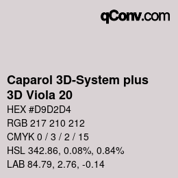 Código de color: Caparol 3D-System plus - 3D Viola 20 | qconv.com