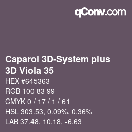 Color code: Caparol 3D-System plus - 3D Viola 35 | qconv.com