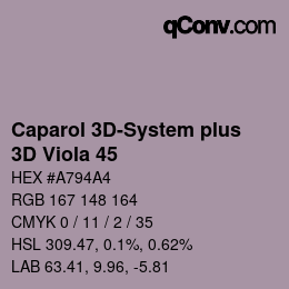 Color code: Caparol 3D-System plus - 3D Viola 45 | qconv.com