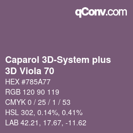 Color code: Caparol 3D-System plus - 3D Viola 70 | qconv.com