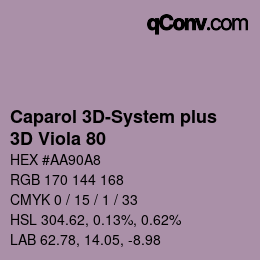 Color code: Caparol 3D-System plus - 3D Viola 80 | qconv.com