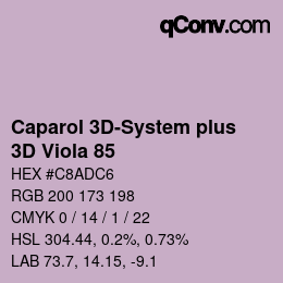 Código de color: Caparol 3D-System plus - 3D Viola 85 | qconv.com
