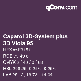 カラーコード: Caparol 3D-System plus - 3D Viola 95 | qconv.com