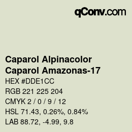 Code couleur: Caparol Alpinacolor - Caparol Amazonas-17 | qconv.com