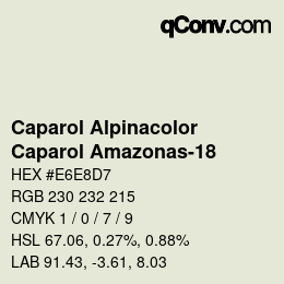 Código de color: Caparol Alpinacolor - Caparol Amazonas-18 | qconv.com