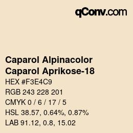 Code couleur: Caparol Alpinacolor - Caparol Aprikose-18 | qconv.com