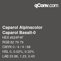 Code couleur: Caparol Alpinacolor - Caparol Basalt-0 | qconv.com