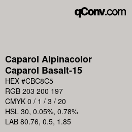 Código de color: Caparol Alpinacolor - Caparol Basalt-15 | qconv.com