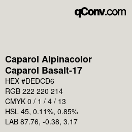 Code couleur: Caparol Alpinacolor - Caparol Basalt-17 | qconv.com