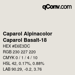 Código de color: Caparol Alpinacolor - Caparol Basalt-18 | qconv.com