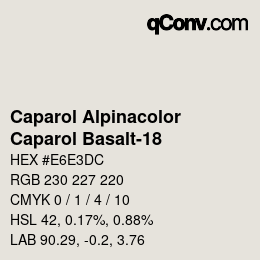 カラーコード: Caparol Alpinacolor - Caparol Basalt-18 | qconv.com