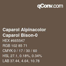 颜色代码: Caparol Alpinacolor - Caparol Bison-0 | qconv.com