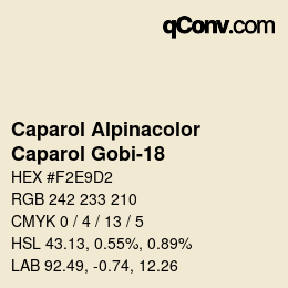 Farbcode: Caparol Alpinacolor - Caparol Gobi-18 | qconv.com