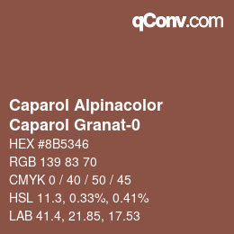 Código de color: Caparol Alpinacolor - Caparol Granat-0 | qconv.com