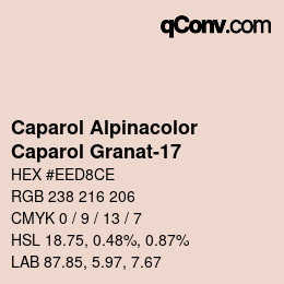 颜色代码: Caparol Alpinacolor - Caparol Granat-17 | qconv.com