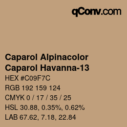 Farbcode: Caparol Alpinacolor - Caparol Havanna-13 | qconv.com