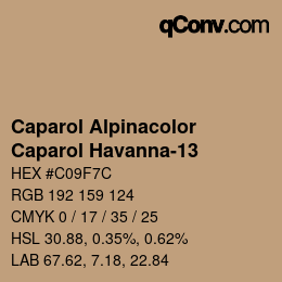 颜色代码: Caparol Alpinacolor - Caparol Havanna-13 | qconv.com