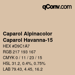 颜色代码: Caparol Alpinacolor - Caparol Havanna-15 | qconv.com