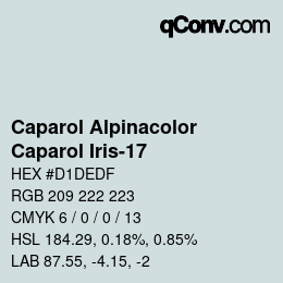 颜色代码: Caparol Alpinacolor - Caparol Iris-17 | qconv.com