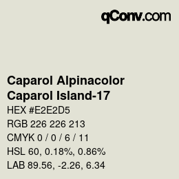 颜色代码: Caparol Alpinacolor - Caparol Island-17 | qconv.com