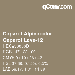 颜色代码: Caparol Alpinacolor - Caparol Lava-12 | qconv.com