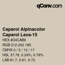 Farbcode: Caparol Alpinacolor - Caparol Lava-15 | qconv.com