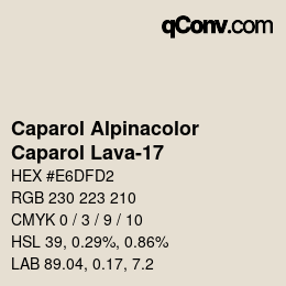 Farbcode: Caparol Alpinacolor - Caparol Lava-17 | qconv.com