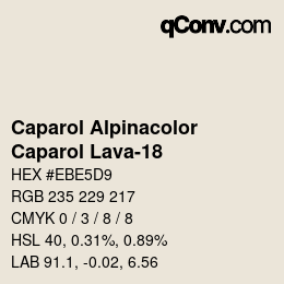 Farbcode: Caparol Alpinacolor - Caparol Lava-18 | qconv.com