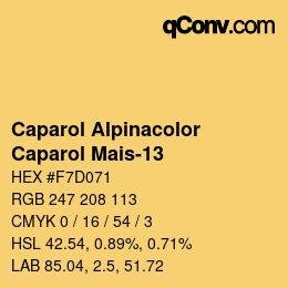 Farbcode: Caparol Alpinacolor - Caparol Mais-13 | qconv.com