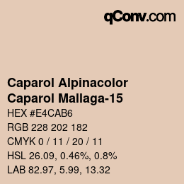 Farbcode: Caparol Alpinacolor - Caparol Mallaga-15 | qconv.com