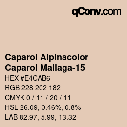 颜色代码: Caparol Alpinacolor - Caparol Mallaga-15 | qconv.com