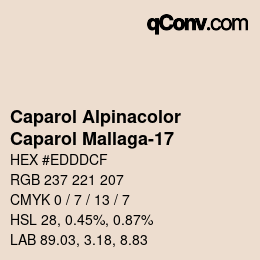 颜色代码: Caparol Alpinacolor - Caparol Mallaga-17 | qconv.com