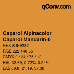 颜色代码: Caparol Alpinacolor - Caparol Mandarin-0 | qconv.com