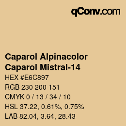 Color code: Caparol Alpinacolor - Caparol Mistral-14 | qconv.com