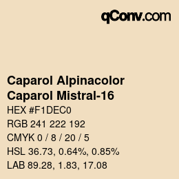 カラーコード: Caparol Alpinacolor - Caparol Mistral-16 | qconv.com