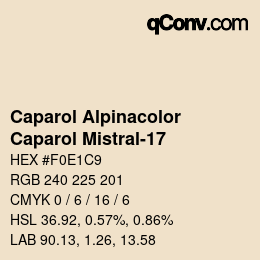 Color code: Caparol Alpinacolor - Caparol Mistral-17 | qconv.com