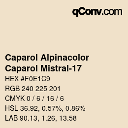 カラーコード: Caparol Alpinacolor - Caparol Mistral-17 | qconv.com