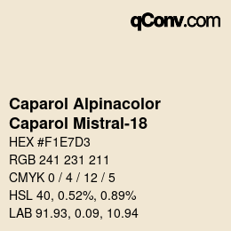 Color code: Caparol Alpinacolor - Caparol Mistral-18 | qconv.com