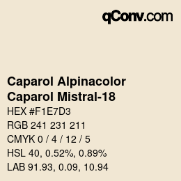 カラーコード: Caparol Alpinacolor - Caparol Mistral-18 | qconv.com