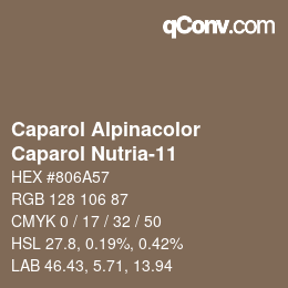 カラーコード: Caparol Alpinacolor - Caparol Nutria-11 | qconv.com