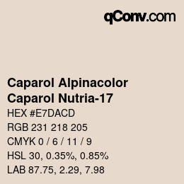 Farbcode: Caparol Alpinacolor - Caparol Nutria-17 | qconv.com