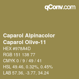 Color code: Caparol Alpinacolor - Caparol Olive-11 | qconv.com