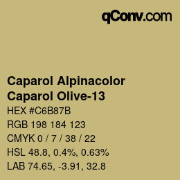 颜色代码: Caparol Alpinacolor - Caparol Olive-13 | qconv.com