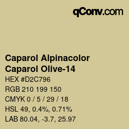 颜色代码: Caparol Alpinacolor - Caparol Olive-14 | qconv.com