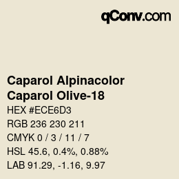 Farbcode: Caparol Alpinacolor - Caparol Olive-18 | qconv.com