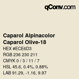 颜色代码: Caparol Alpinacolor - Caparol Olive-18 | qconv.com