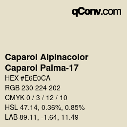 Farbcode: Caparol Alpinacolor - Caparol Palma-17 | qconv.com