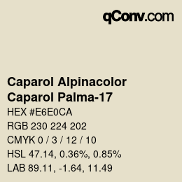 颜色代码: Caparol Alpinacolor - Caparol Palma-17 | qconv.com